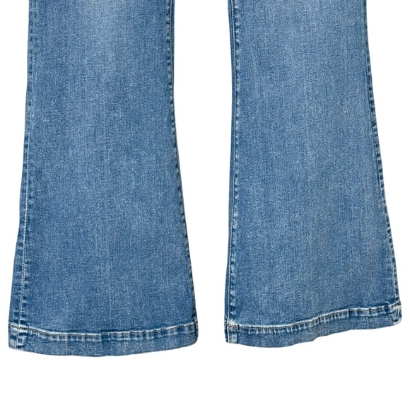 American Eagle Super Hi Rise Flare Jeans Womens 12 Boho Festival Casual Summer - Picture 3 of 6